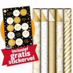 Kerst cadeaupapier | Pure gold | 5 rollen