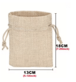 Jute-look zakje | 1 stuk - Afbeelding 4