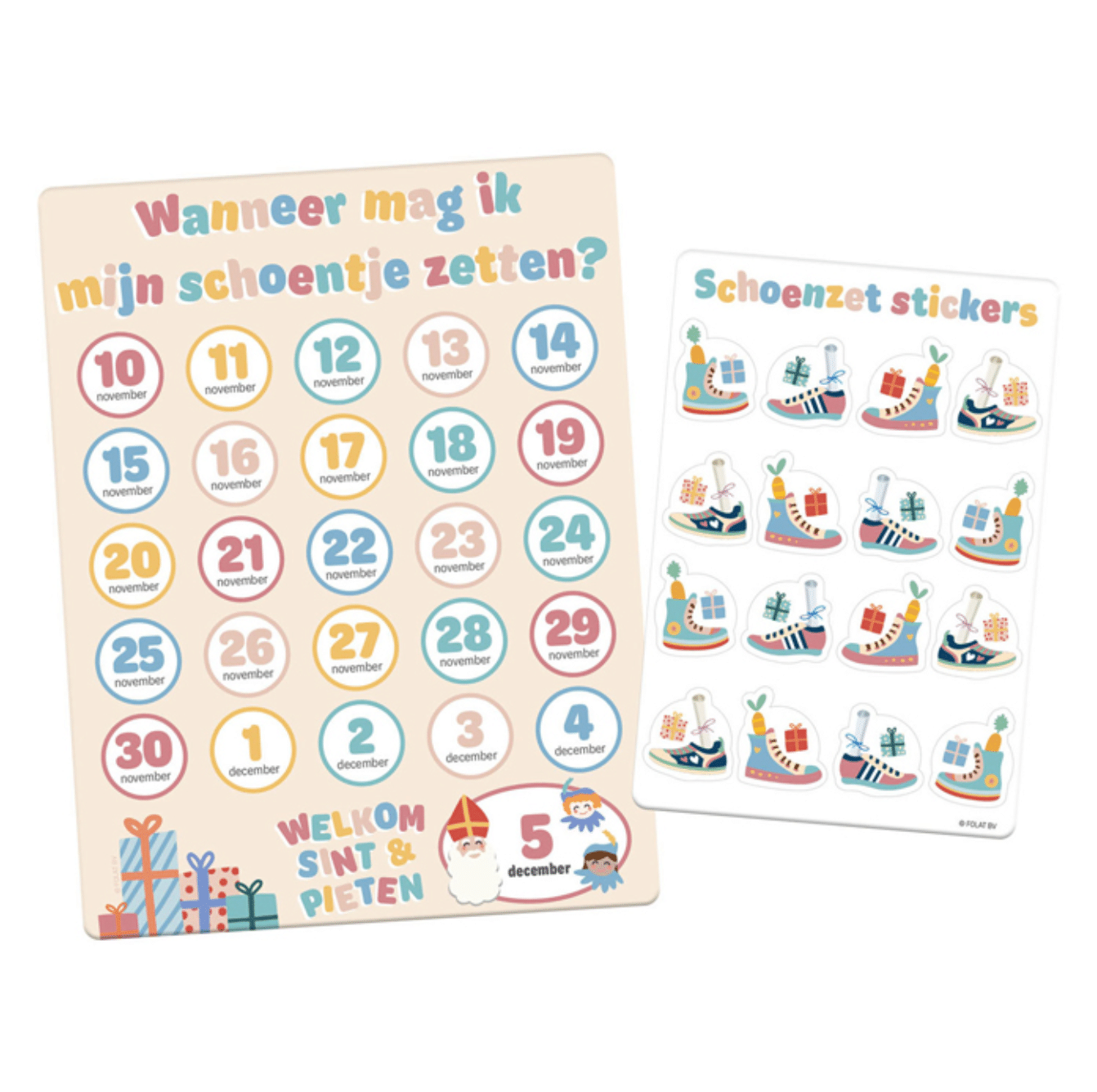 aftelkalender schoen Sinterklaas aftelkalender | Wanneer mag ik mijn schoentje zetten - Afbeelding 1