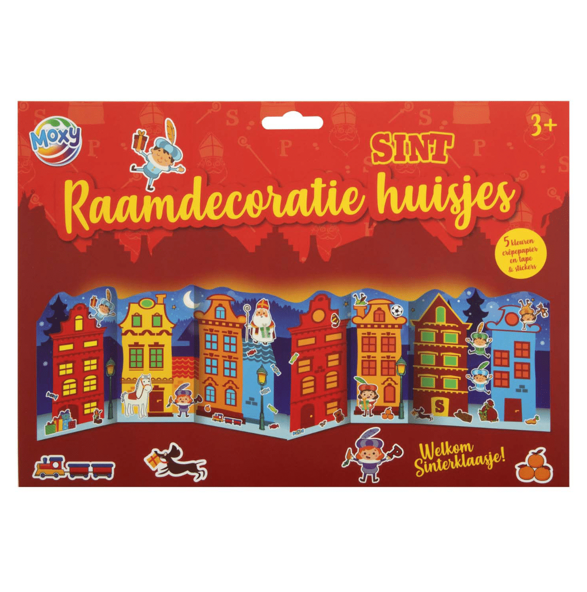 raamdecoratie huisjes Sinterklaas | Vensterbank huisjes - Afbeelding 1