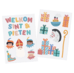 Raamstickers Sinterklaas | Welkom sint & pieten - Afbeelding 2